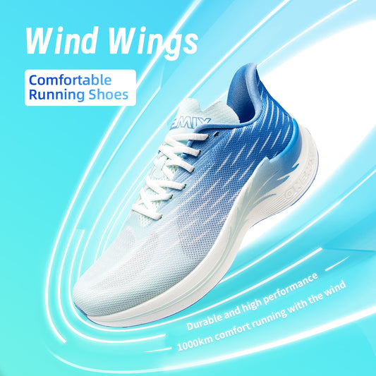 ONEMIX Breathable Lightweight Double Structural Air Cushion Running Sneakers Shock Absorbing Tennis Shoes