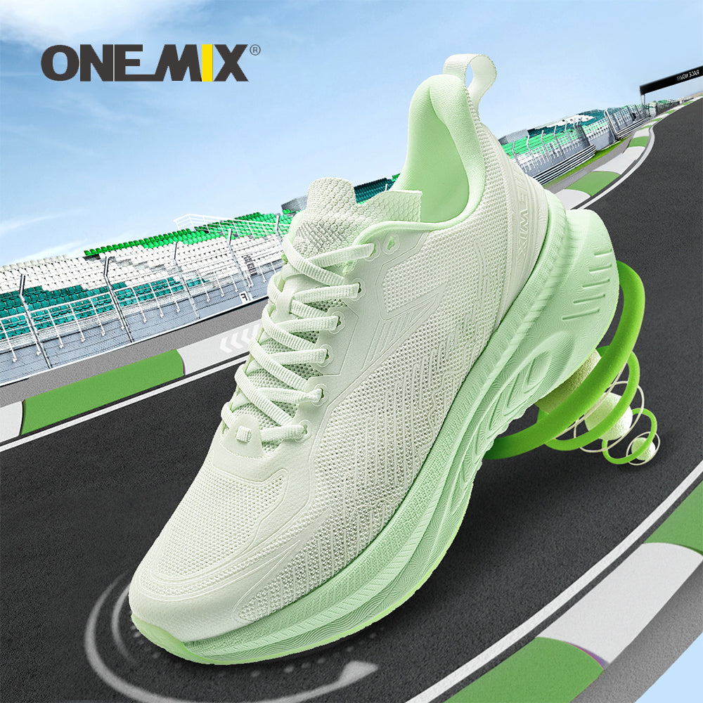 ONEMIX Breathable Carbon Plate Marathon Running Racing Shoes Stable Support Shock-relief Ultra-light Rebound Sport Sneakers