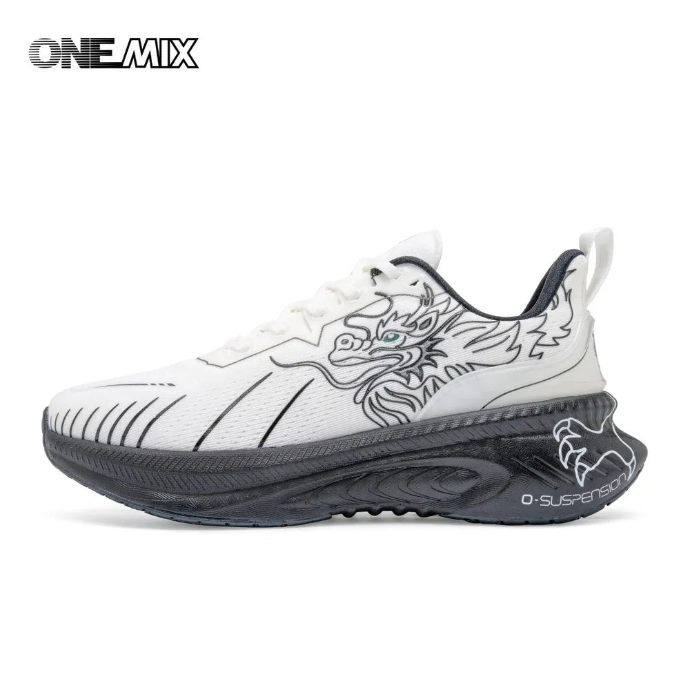 ONEMIX Shock Absorption Road Running Sneakers Tennis Jogging Dragon Style