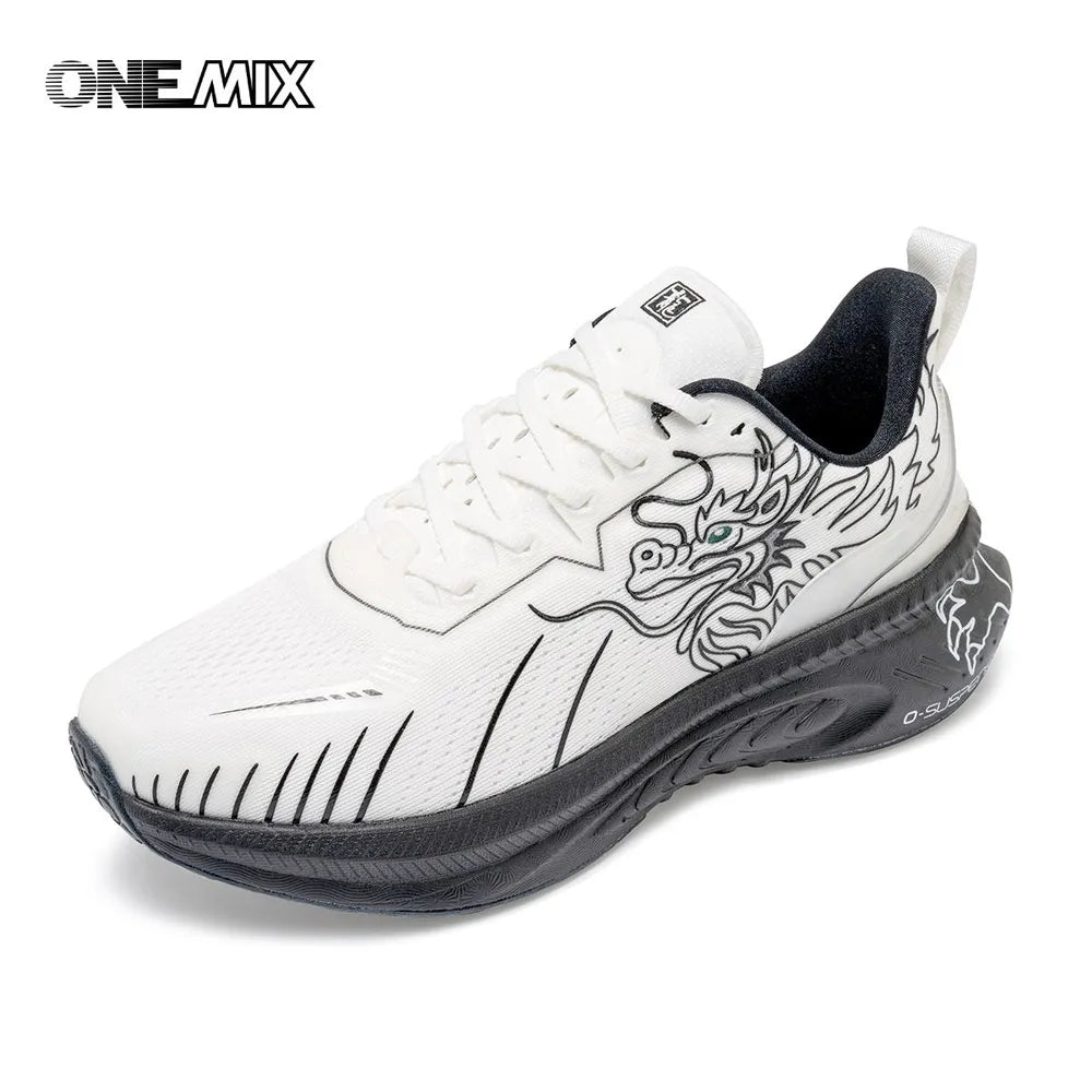 ONEMIX Shock Absorption Road Running Sneakers Tennis Jogging Dragon Style