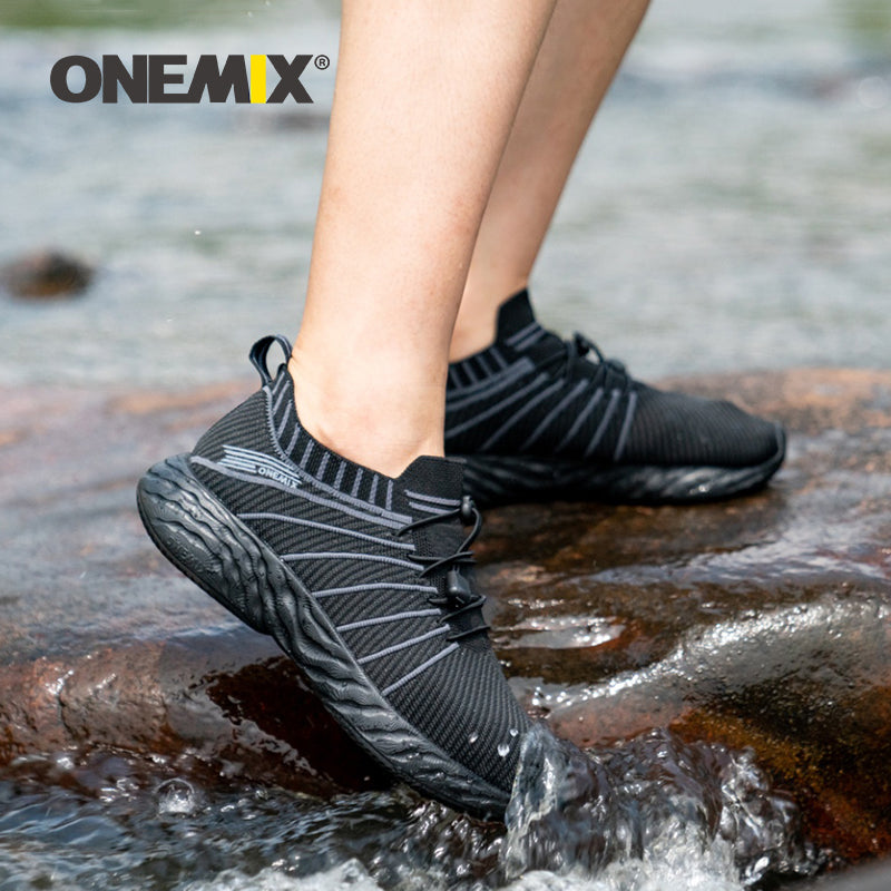 ONEMIX Breathable Waterproof Quick-Cleaning Dynamic Ultra-light Rebound Running Walking Shoes