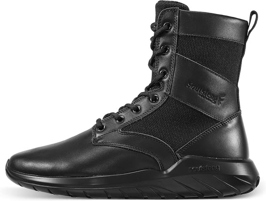Soulsfeng Unisex Tactical Boots Lightweight Sneakers Boots Hiking Work Military Combat Boots for Men Women