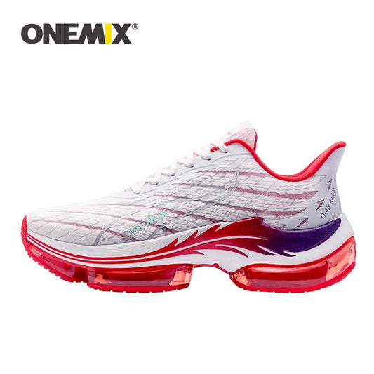 ONEMIX Breathable Summer Outdoor Air Cushion Running Shoes for Women Lightweight Mesh Surface Fitness Sneakers