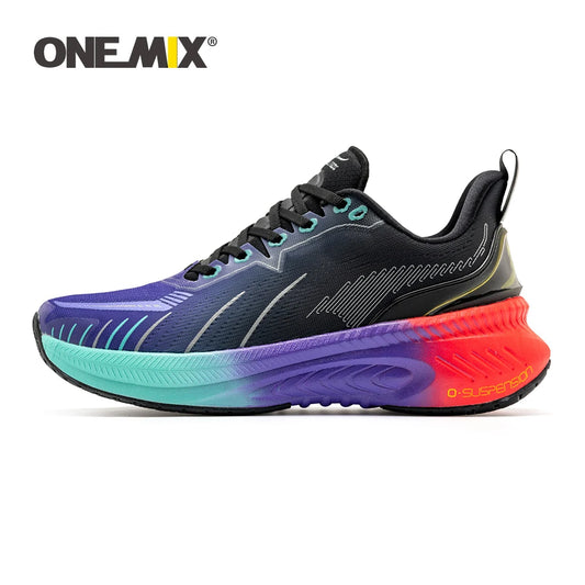ONEMIX Cushioning Carbon Plate Running Shoes Fitness Anti-skid Ultra-Light Outdoor Support Trainers Walking Sneakers