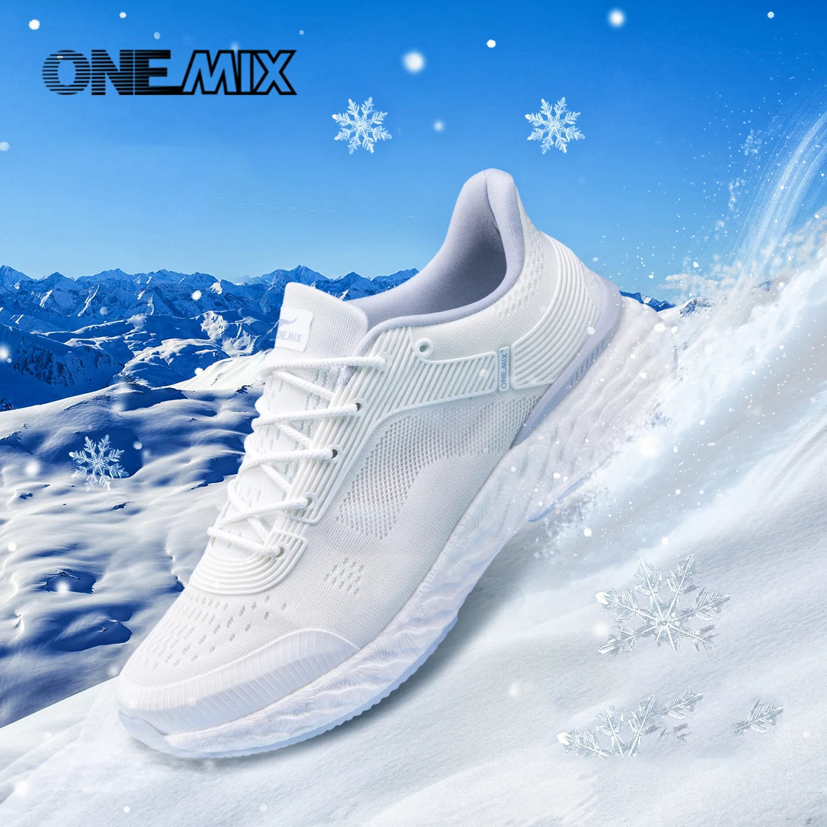 ONEMIX White Running Shoes For Men Women Outdoor Athletic Sneakers Marathon Sport Walking Shoes Travel Jogging