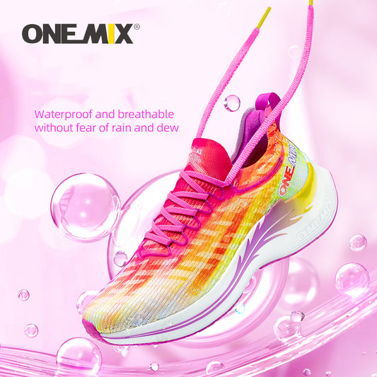 ONEMIX Non-slip Waterproof Running Shoes Athletic Training Tennis Sport Shock-relief Outdoor Walking Sneakers